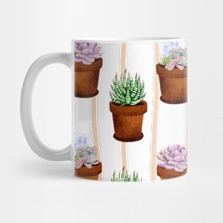 Potted Succulent Pattern Mug